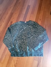 Puma Floral Crew Neck Sweatshirt M Womans Sweater Long Sleeves, green  White