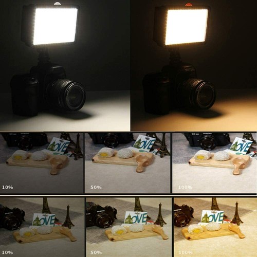 168LED Video Light Lamp Photo Studio Hot Shoe for Canon Nikon DSLR Camera Phone - Picture 3 of 10
