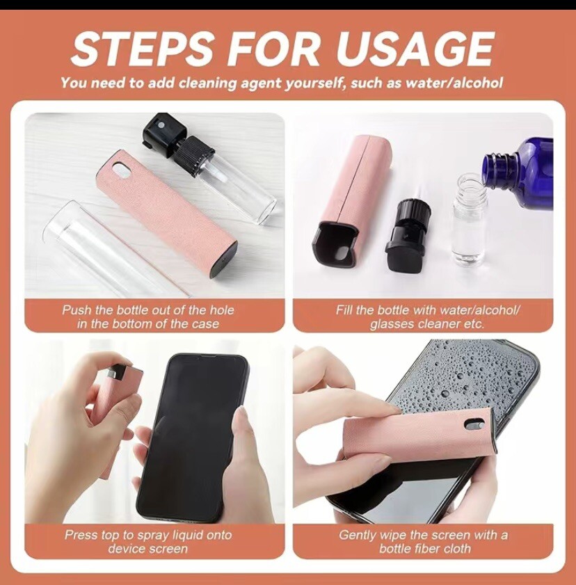 2 In 1 Phone Screen Cleaner Spray Computer Screen Dust Removal ...