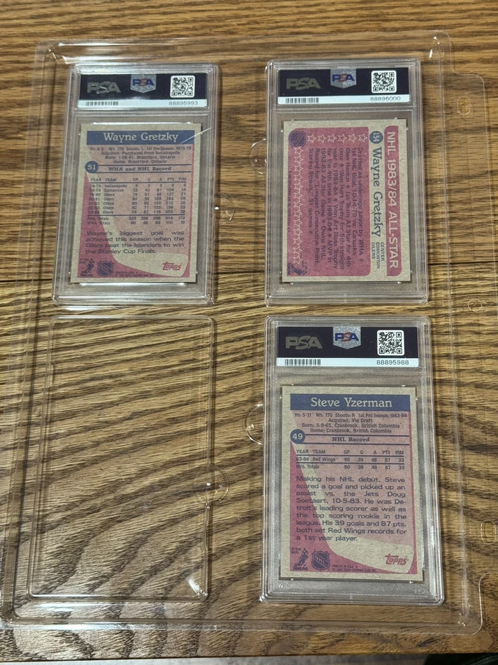 1984-85 TOPPS HOCKEY COMPLETE SET! NM/MINT. PSA 8: YZERMAN RC, GRETZKY 51 + 154 - Image 2 of 4