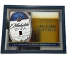 Vintage Michelob Ultra Low Carb Light Beer Mirror Bar Sign 26” x 20” - 2002