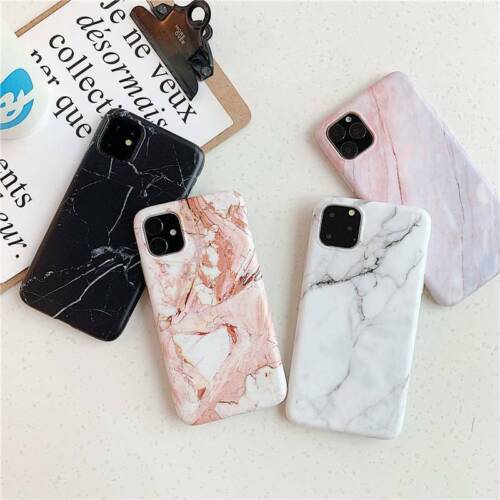 For iPhone 12 Mini 11 12 Pro Max XS XR 8 7 Silicone Cover Case ShockProof Marble - Picture 1 of 18