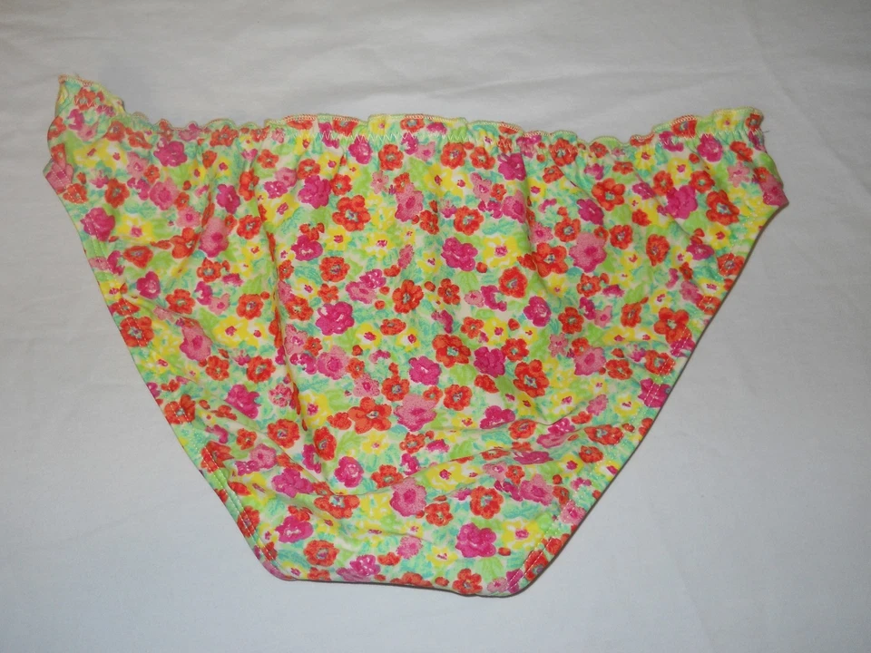 Nuevo traje de baño Gianni Bini para mujer con borde de lechuga floral parte inferior de bikini mediano Foto 3 de 3