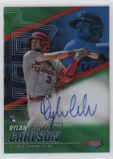 2021 Bowman's Best of 2021 Green Refractor 72/99 Dylan Carlson #B21-DC Auto k4s