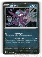 Sableye (Cosmos Holo) 136/193 Rare Carte e Prodotti Vari Pokemon LP