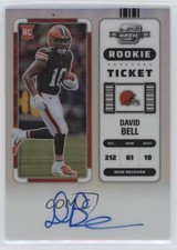 2022 Panini Contenders Optic Rookie Ticket RPS Silver Prizm David Bell Auto 16ze