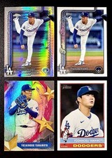 YOSHINOBU YAMAMOTO 2025 TOPPS, CHROME, HERITAGE - BASE, INSERT and REFRACTOR