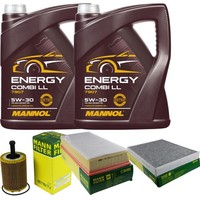 Mann Inspektionspaket 10L Mannol Energy 5W-30 FüR VW Touareg 2.5 R5 TDI