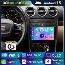 DAB+ Android 15 AutoRadio Für Audi A4 S4 B6 B7 B8 RDS Bluetooth GPS Navi Carplay