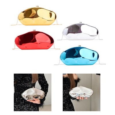 Clutch Glitzer Steinform für Frauen Acryl Unikat Handtasche Nischen Design
