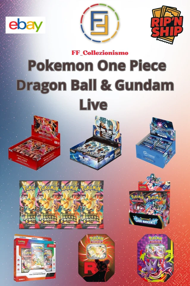 [ LIVE ] [ RIP'N SHIP ] Pokemon, One Piece, Dragon Ball e Gundam EB01
