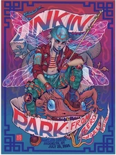 LINKIN PARK BARCLAYS CENTER BROOKLYN NYC FROM ZERO WORLDTOUR 2025 POSTER IN HAND