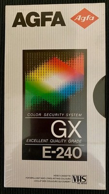 AGFA GX Excellent Quality Grade E-240 Min VHS Kassette Video Tape OVP SEALED NOS