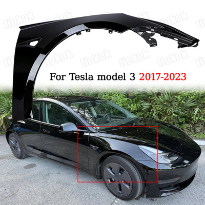 New Fender For 2017-2023 Tesla Model 3 Front Passenger Right Side PBSB Painted