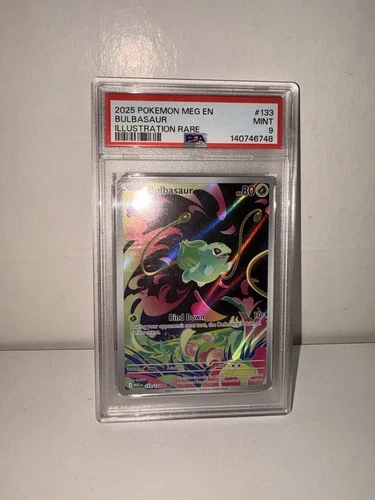 Pokémon Bulbasaur 2025 Mega Evolution Illustration Rare #133 PSA 9
