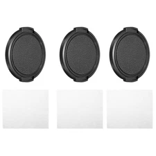 52mm Lens Cap, 3 Pack Sides Pinch Snap Camera Lens Cover for Front Lens