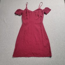 Reformation Cranberry Viscose Blend Cold Shoulder Livi Dress Size 2 Women's NWT