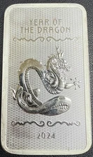 10 oz Silver Bar - 2024 APMEX Year of the Dragon
