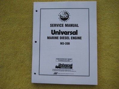 Universal Marine Diesel Engine M3-20B Service Manual pub # 200562 2001 photocopy
