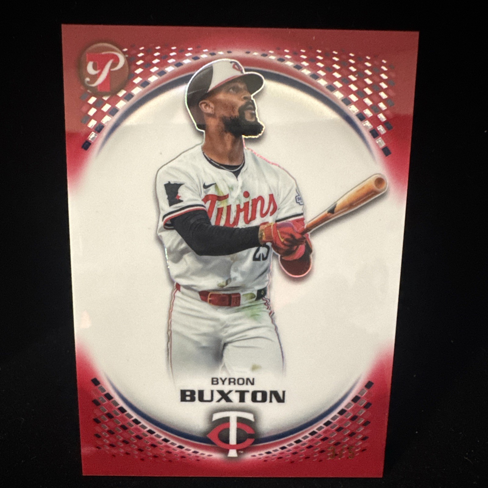 2026 Topps Pristine Byron Buxton #136 Red Refractor 3/5 Twins