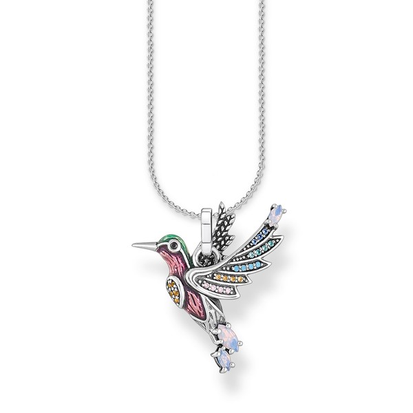 Thomas Sabo Halskette Mit AnhäNger Bunter Kolibri Silber SCKE150288-image