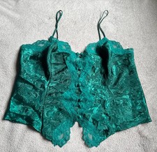 Vintage Victoria  s Secret Gold Label Green Sleeveless Night Shirt Size: M