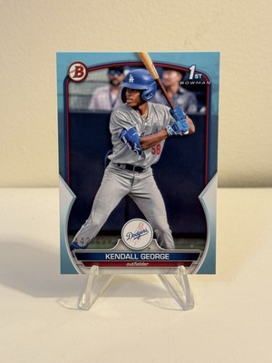 2023 Bowman Draft KENDALL GEORGE Sky Blue 1st #442/499 LOS ANGELES DODGERS