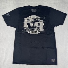 Rock Revival Mens Large Black Graphic Logo T-Shirt Cotton Made in USA