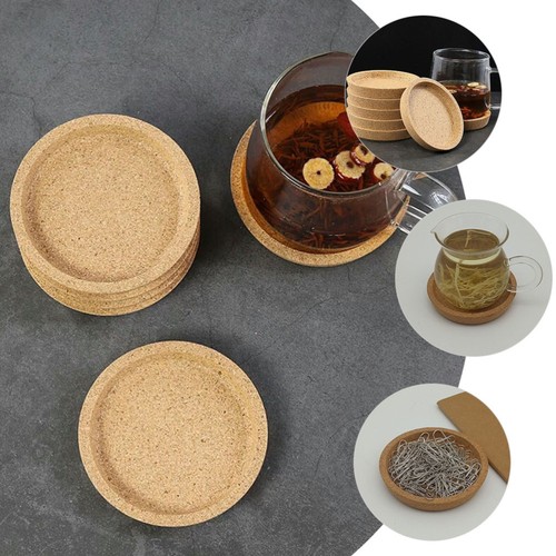 10 Pcs Cork Coasters High Temperature Resistant Office For Drinks - Picture 12 of 12