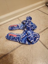 Lilly Pulitzer "Shoreline" Slippers Blue Print Size 8.5