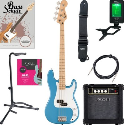 Squier by Fender Sonic Precision Bass California Blue MN Set Zubehör Amp 15 Watt