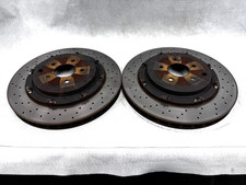 2016 NISSAN GT-R R35 GTR 3.8L DBA OEM 2-PIECE REAR BRAKE ROTORS