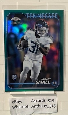 Jabari Small - 2024 Topps Chrome Rookie - Green Refractor 200/250 - Titans