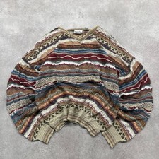 Giorgio Di Firenze Jumper Mens 2XL Vintage 90s Coogi Sweater, Brown