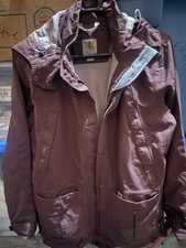 Women’s Cathay Rain Jacket Maroon Color Size Medium With Lots Of Pockets
