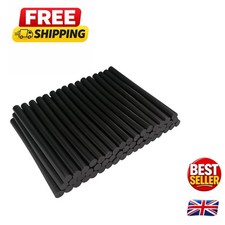 50 Pcs Hot Melt Glue Sticks 100mm x 7mm Black Adhesive for Hot Glue Gun UK 0.22 per stick