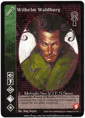 Wilhelm Waldburg Ventrue Camarilla Edition V:TES VTES Vampire CCG