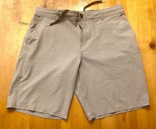 O  Neill Hybrid Shorts Mens 34 Gray Stretch Performance Walk Golf Casual Flat Fro