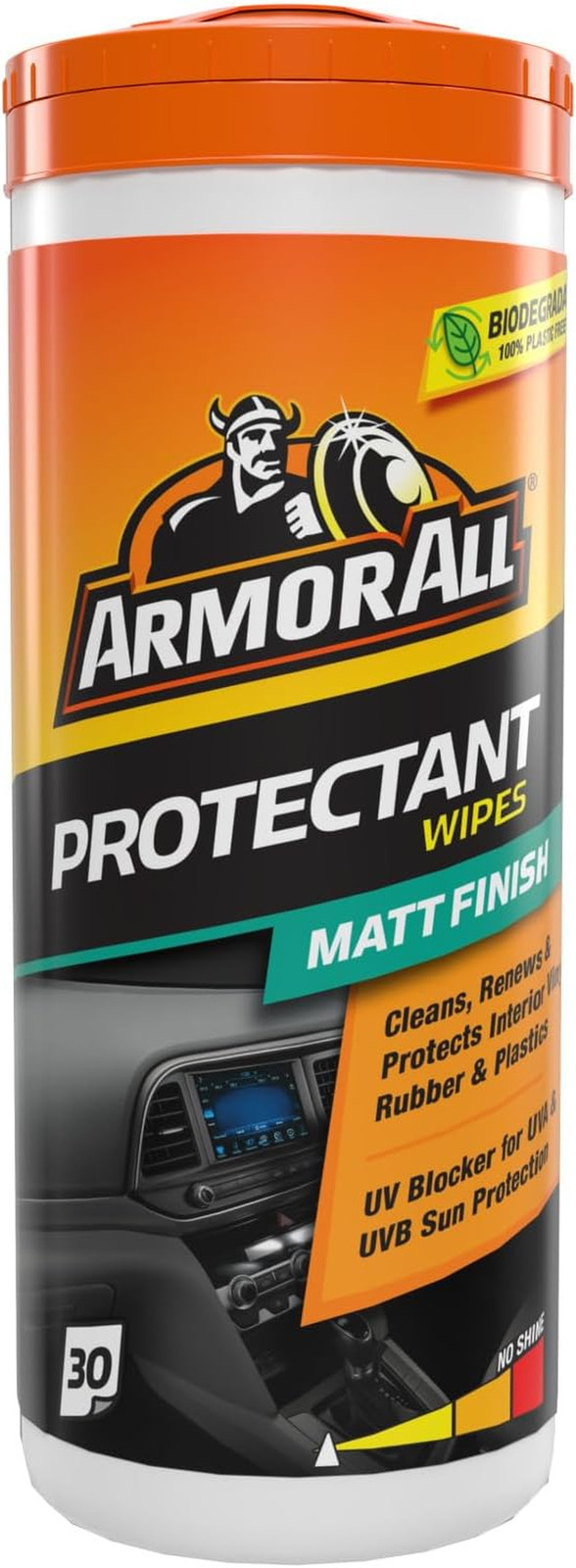 Armor All GAA35030EN Dashboard Wipes Matt Finish Car Interior Cleaning Cloths