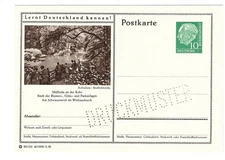 P 24 Bildpostkarte Imprimer Échantillon 10 Franc Heuss - Gaithersburg