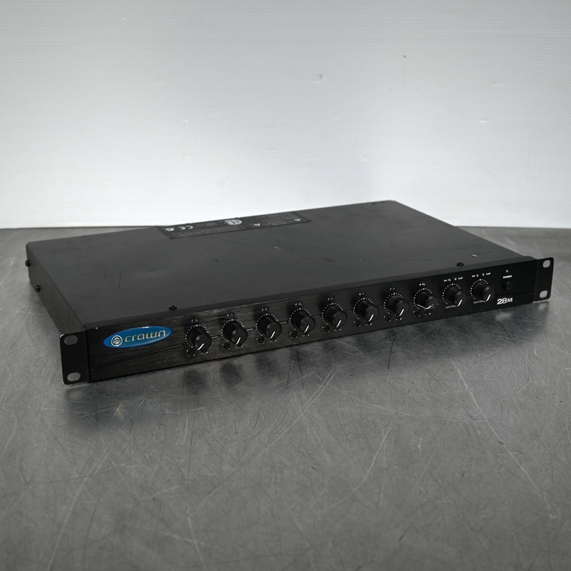 Crown 28M Preamplifier Mixer 8-Ch Dual Zone Priority Muting