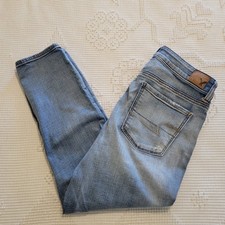 American Eagle Outfitters Distressed Hi-Rise Jegging Super Stretch Jeans size 10