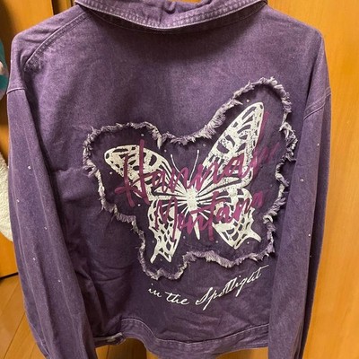 Avail Hannah Montana 20th Anniversary Purple Denim Jacket L New Without Tags