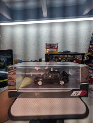 Initial D 1:64 Mitsubishi Evo Diecast Car Black w/ Case