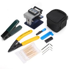 FTTH Splicing Splice Fiber Optic Stripping Tool Kit Set With Fiber Cleaver F BL