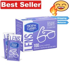 Gentle Lens Cleaning Wipes - 100 Citrus Scented, Non-Scratching Pre-Moistened