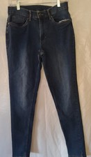 Venus Women's Blue Skinny Dark Blue Stretchy 5 Pocket Midrise 6R