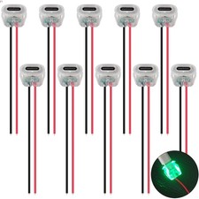 10PCS LED USB Type-C Female Chassis,3A 2-pin Soldering Jack,2 Wire USB C Pane...