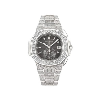 Patek Philippe Nautilus 5980/1400G-010 Chronograph White Gold Black Dial