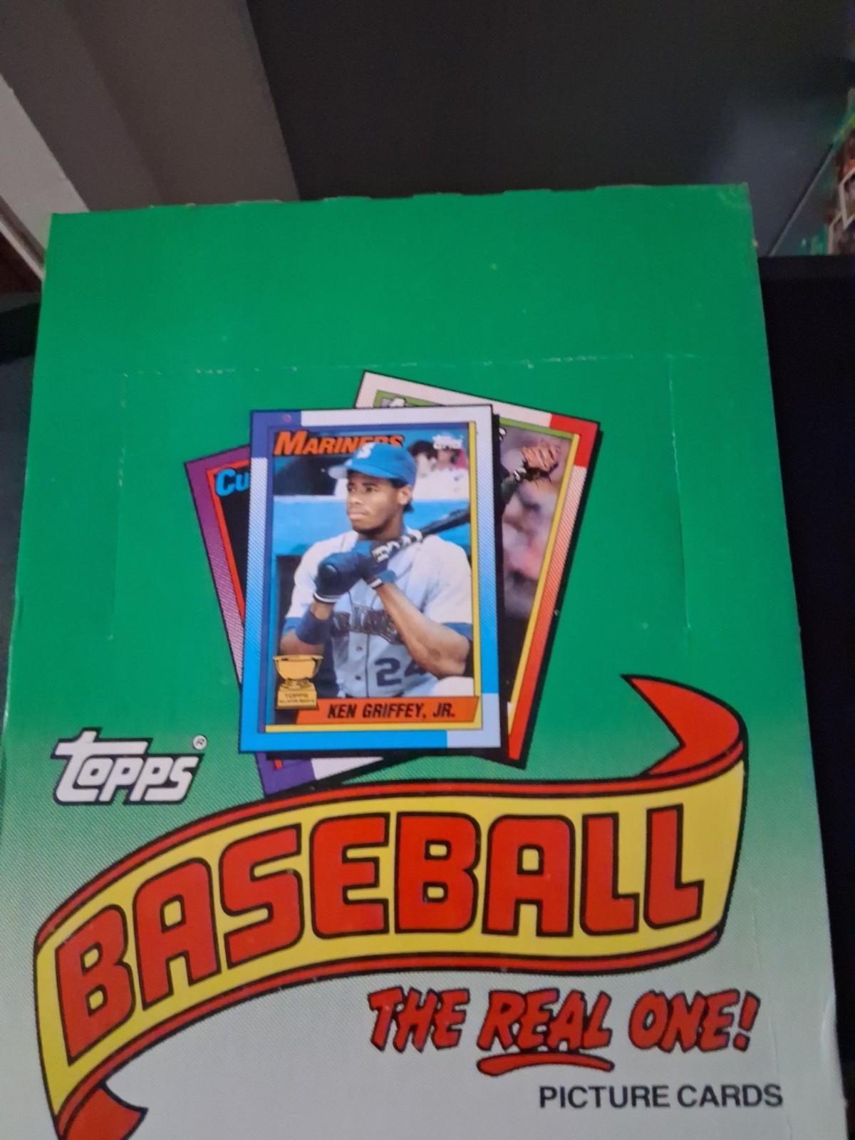 1990 Topps Baseball Rack Pack Box / 24 Sealed Packs
